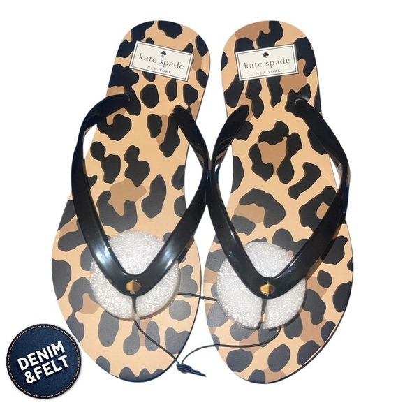 Kate Spade Women’s Cheetah/Animal Print Summer Flip Flop/Thong | NEW/NWT!! ♠️🖤 - Picture 2 of 6